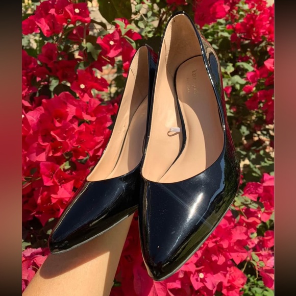kate spade Shoes - Kate Spade Black Patent Leather Heels size 8